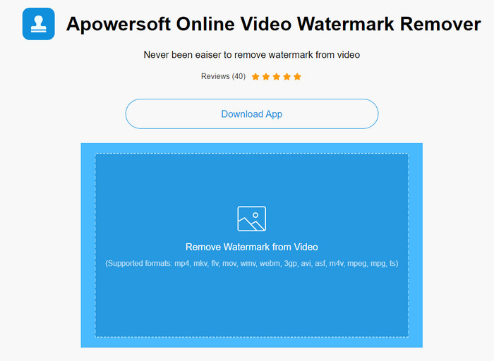 Eliminador de marcas de agua de Apowersoft en línea