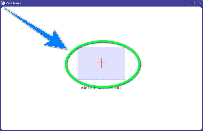 वीडियो क्रॉपर प्लस साइन बटन