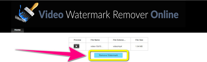 روی دکمه Remove Watermark کلیک کنید