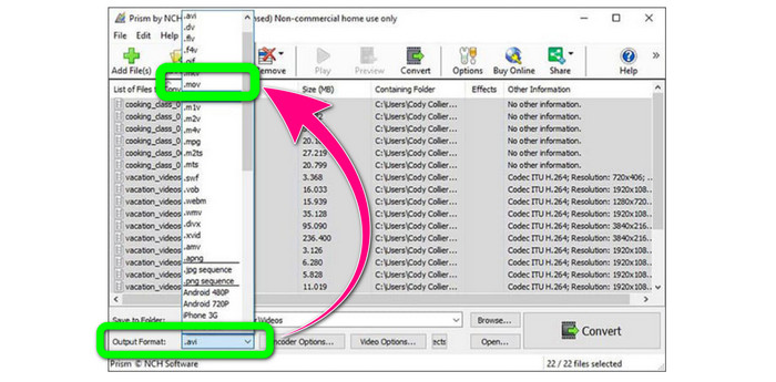 MKV to Format Options