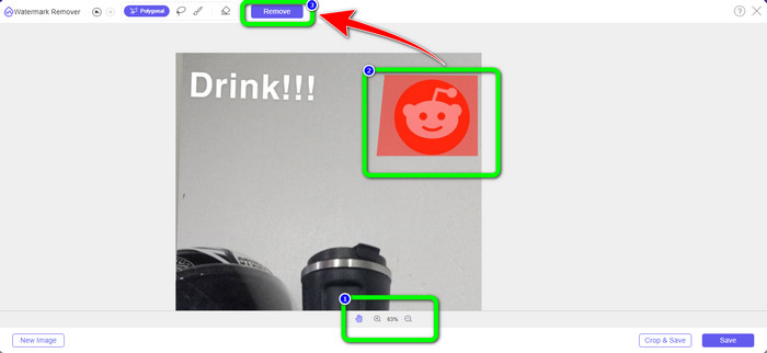 Click Remove Button