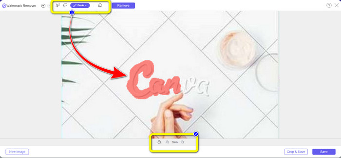 Highlight Canva Watermark Image