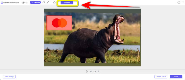 Polygonal Click Remove Button