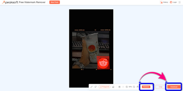 Remove and Download Button