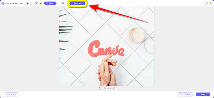 Удалить изображение водяного знака Canva