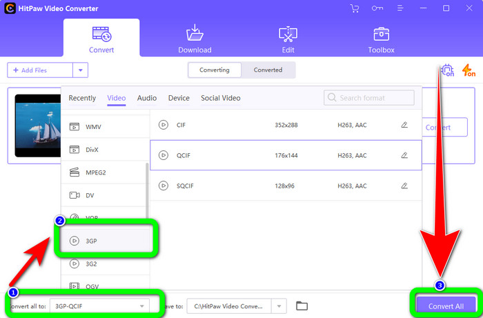 3GP Format Convert All را انتخاب کنید