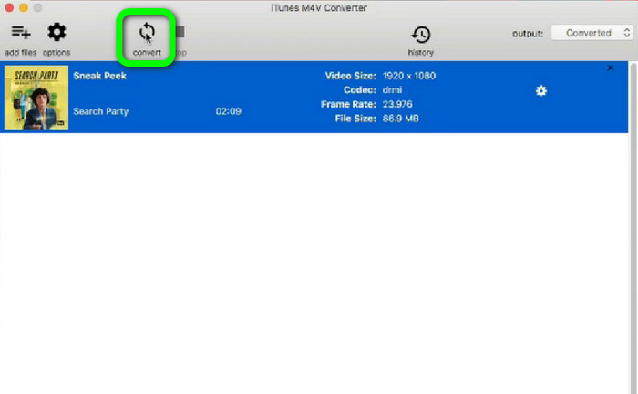 iTunes конвертировать видеофайл