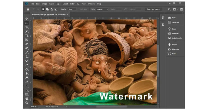 Photoshop เปิดรูปภาพ