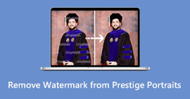 Remover marca d'água de retratos de prestígio