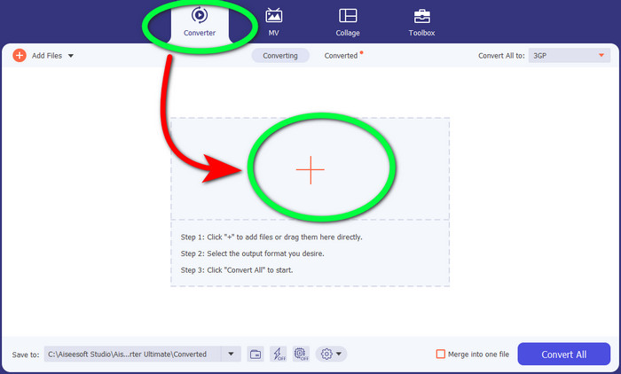 Sélectionnez le panneau de conversion Plus