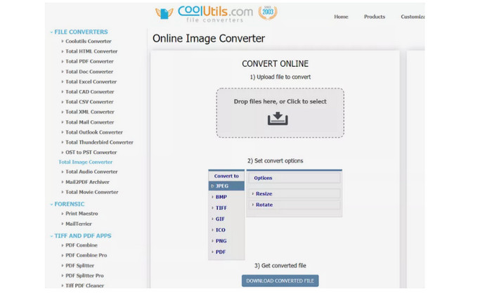 Coolutils Image Converter en línia