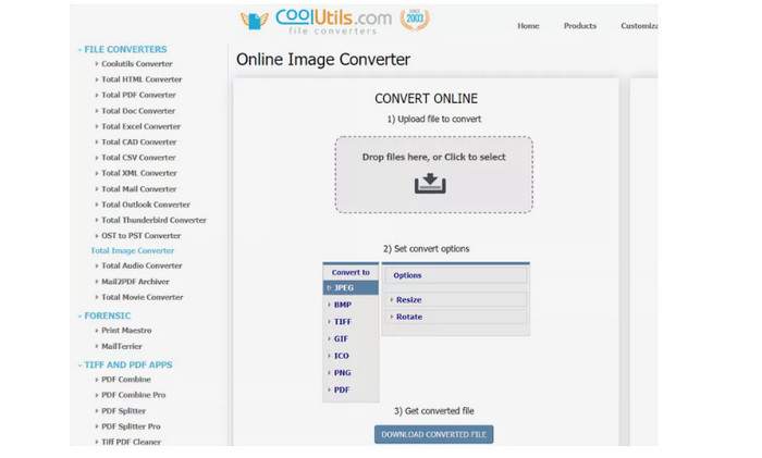 Coolutils Image Converter verkossa