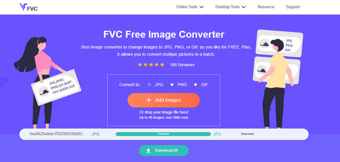 مبدل تصویر FVC آنلاین