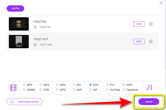 MPG แปลงเป็น M4V