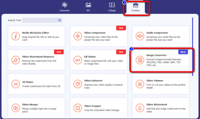 Funcția Toolbox Image Converter