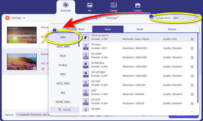 XVid วิดีโอเป็น MP4