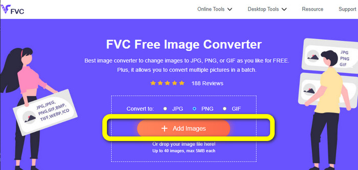 Dodaj slike PNG Convert