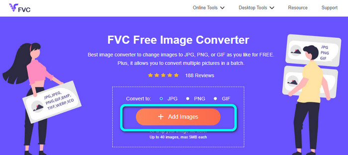 Fügen Sie JPEG zu FVC hinzu