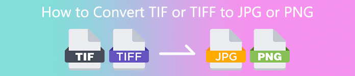 Konverter TIF eller TIFF til JPG eller PNG