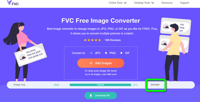 Converted Image Button Download