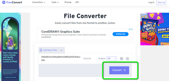 Free Convert WEBP GIF