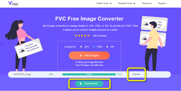 FVC Click Button Download