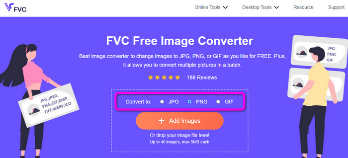 FVC PNG-Format auswählen