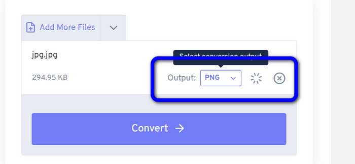 Output Option Choose