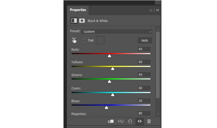 Controle deslizante de cores do Photoshop