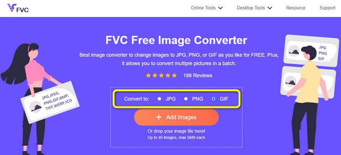 Select the GIF Format