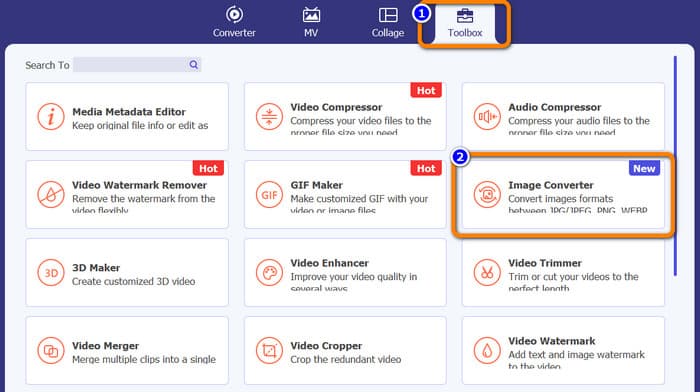 Outil de conversion d'image de la boîte à outils