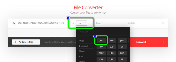 Convert to JPG