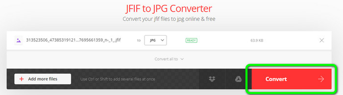 Convertio ボタン 変換