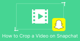 Beskær videoer på Snapchat