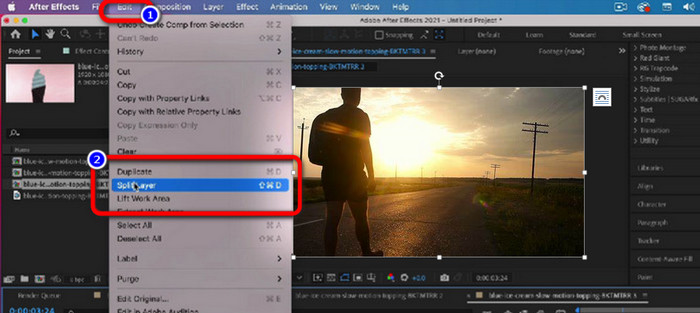 Edit Split layer