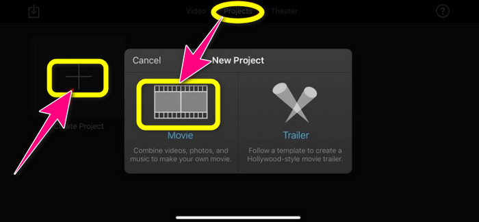 Movie Option iMovie