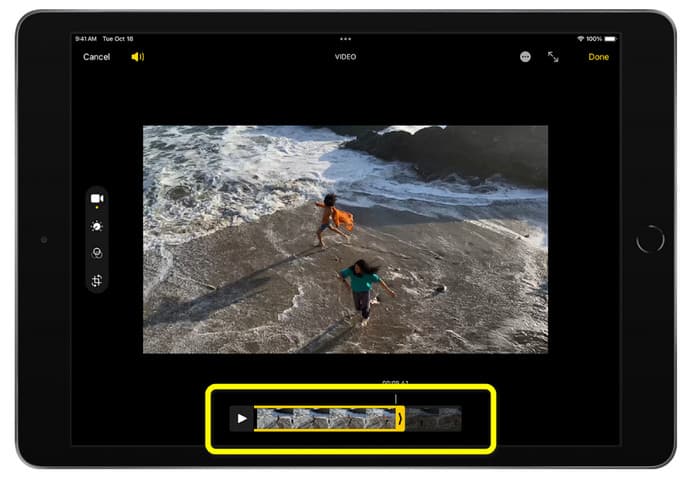 Przytnij iPada wideo