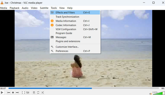 VLC-effecten en filters