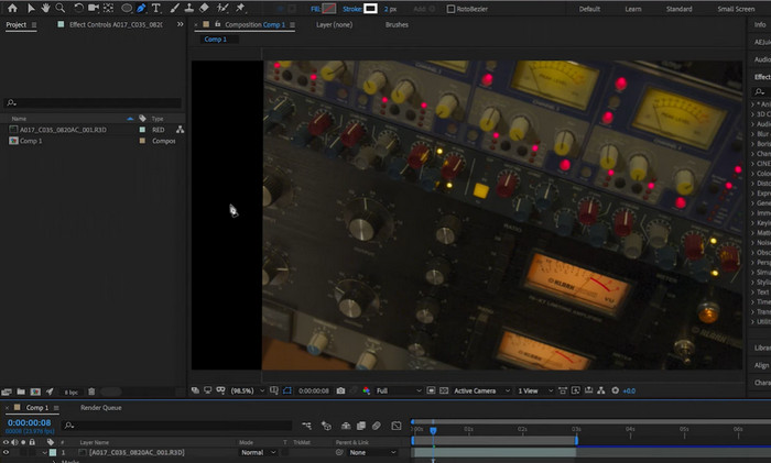 After Effects クロップビデオ