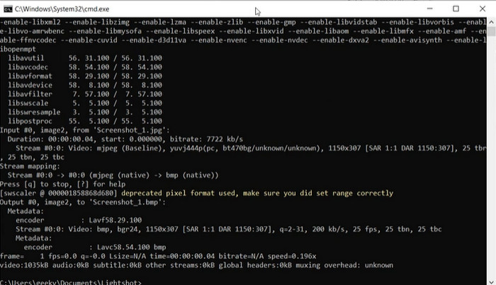 FFMPEG Converti in GIF