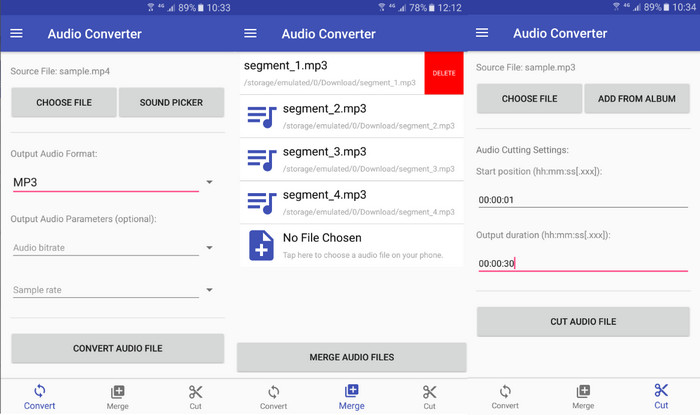 Convertidor de audio Android