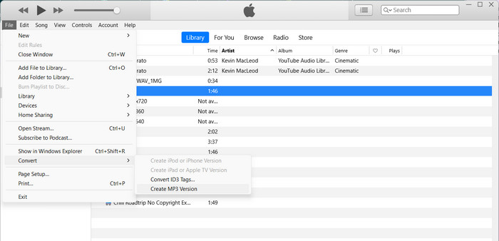 iTunes-konvertering