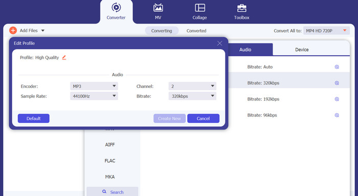 Pilih Format Output