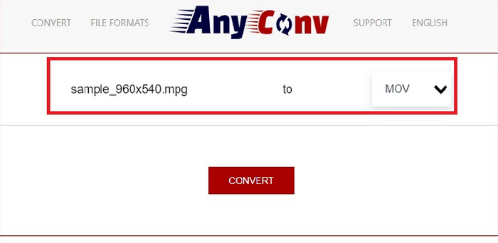 Anyconv MPG to MOV