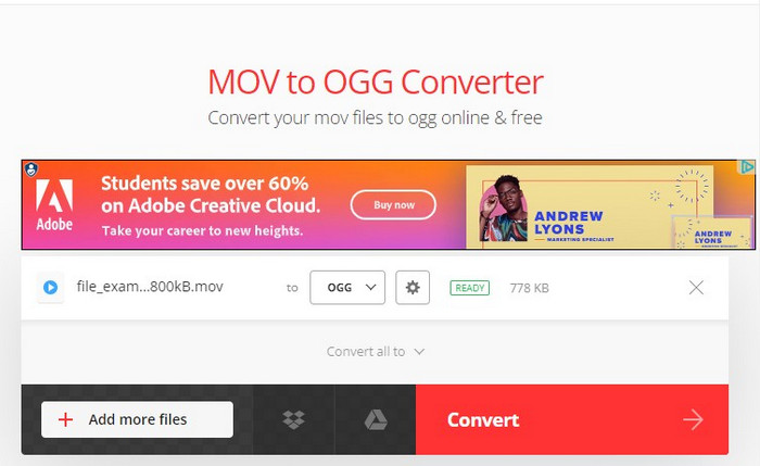 Convertio Ga naar OGG