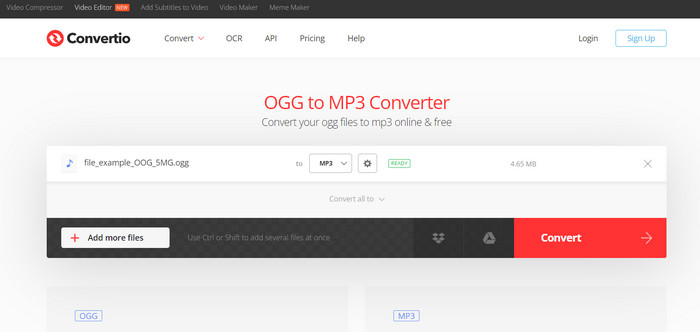 Convertio Interface