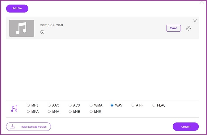 Ilmainen Audio Converter verkossa