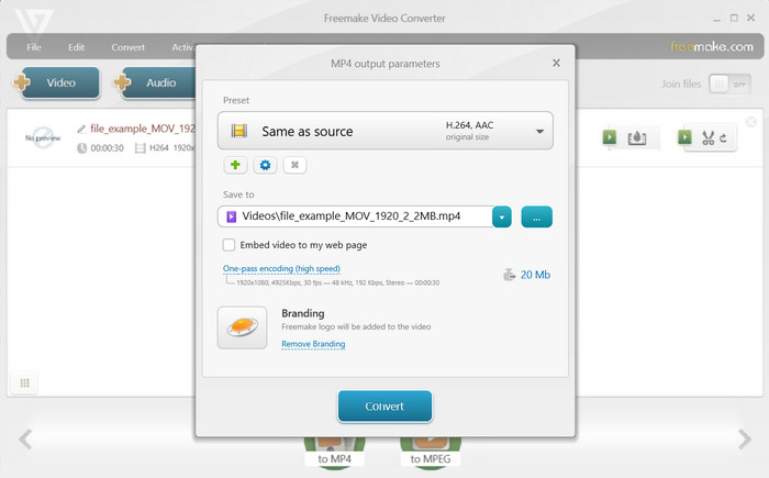 Convertor video Freemake