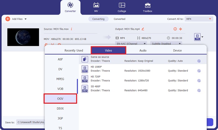 Pilih Output File