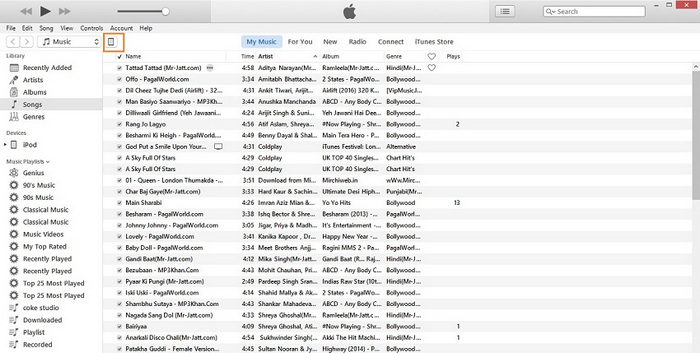 iTunes Arayüzü
